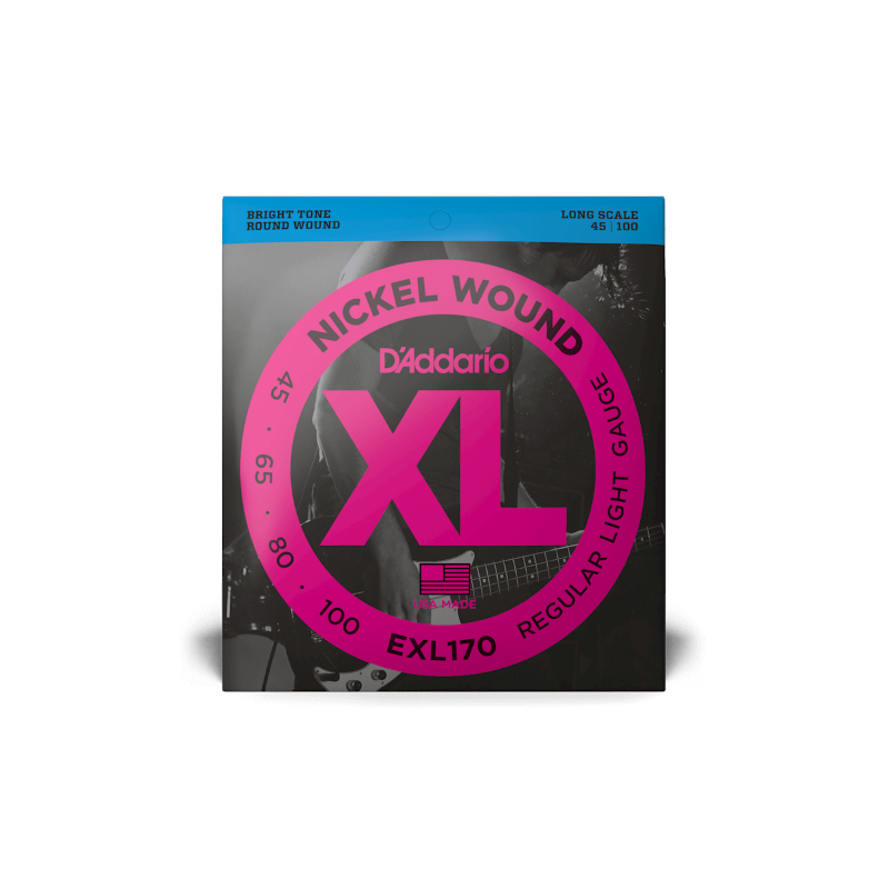 D'ADDARIO EXL170 Nickel Wound Bass, Light, 45-100, Long Scale