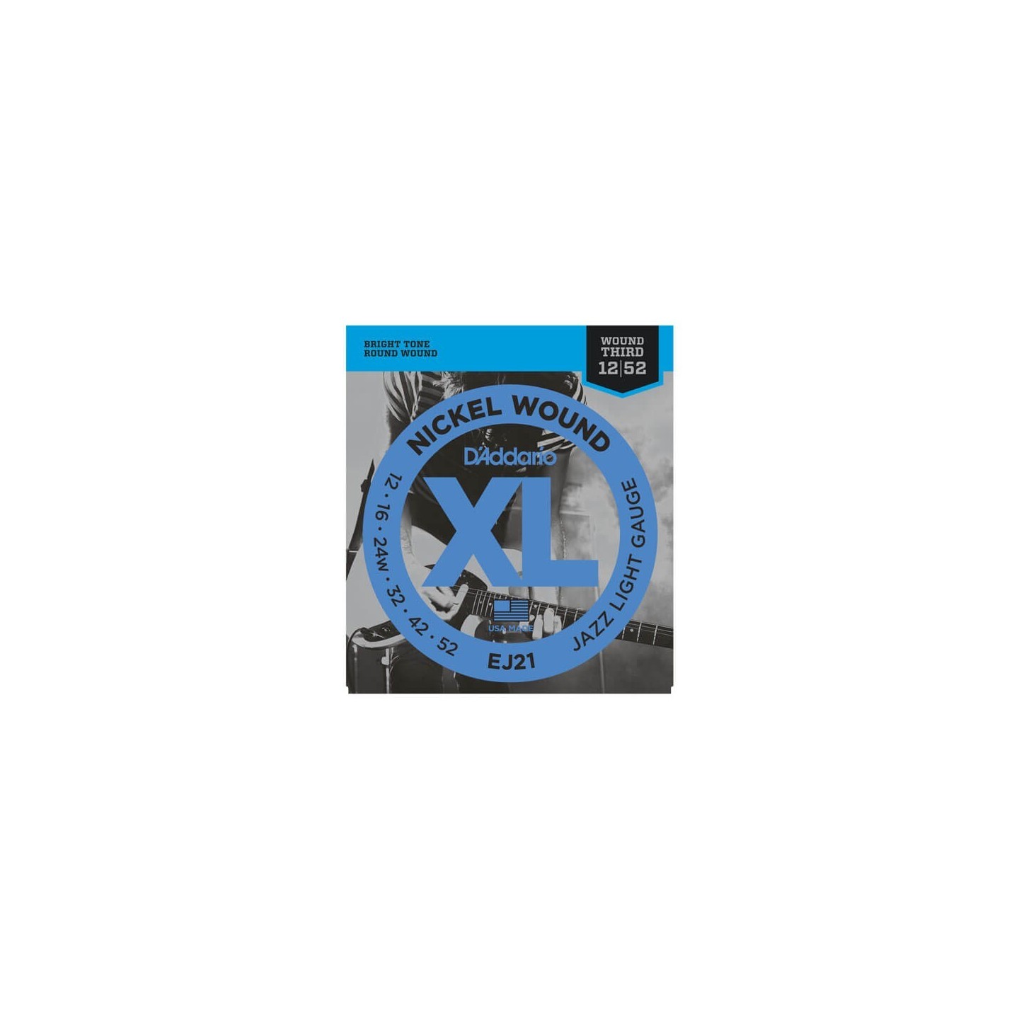 D'ADDARIO EJ21 JAZZ EXTRA LIGHT 12/52 - vaiconlasigla