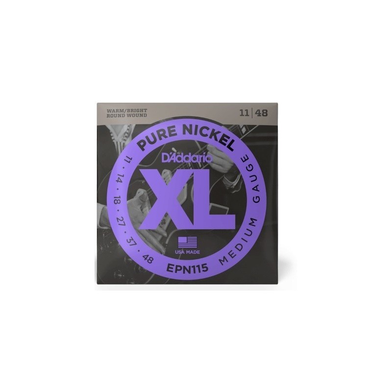 D'ADDARIO EPN115, nichel puro chitarra elettrica, Blues/Jazz Rock, 11-48 - vai con la sigla