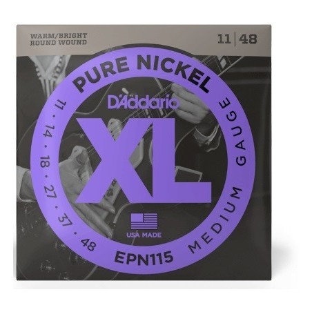 D'ADDARIO EPN115, nichel puro chitarra elettrica, Blues/Jazz Rock, 11-48 - vai con la sigla