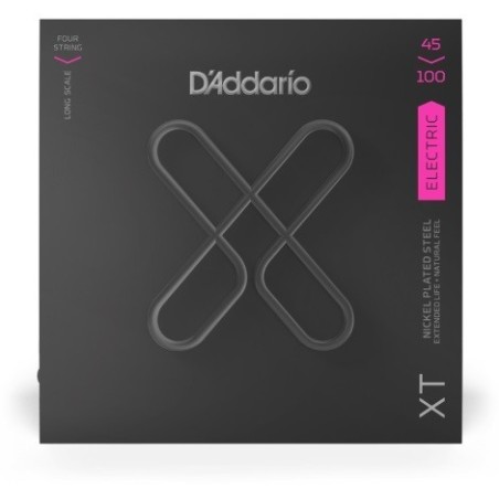 D'ADDARIO XTB45100 XT Bass Nickel Plated Steel, Regular Light, Long Scale, 45-100 - vaiconlasigla