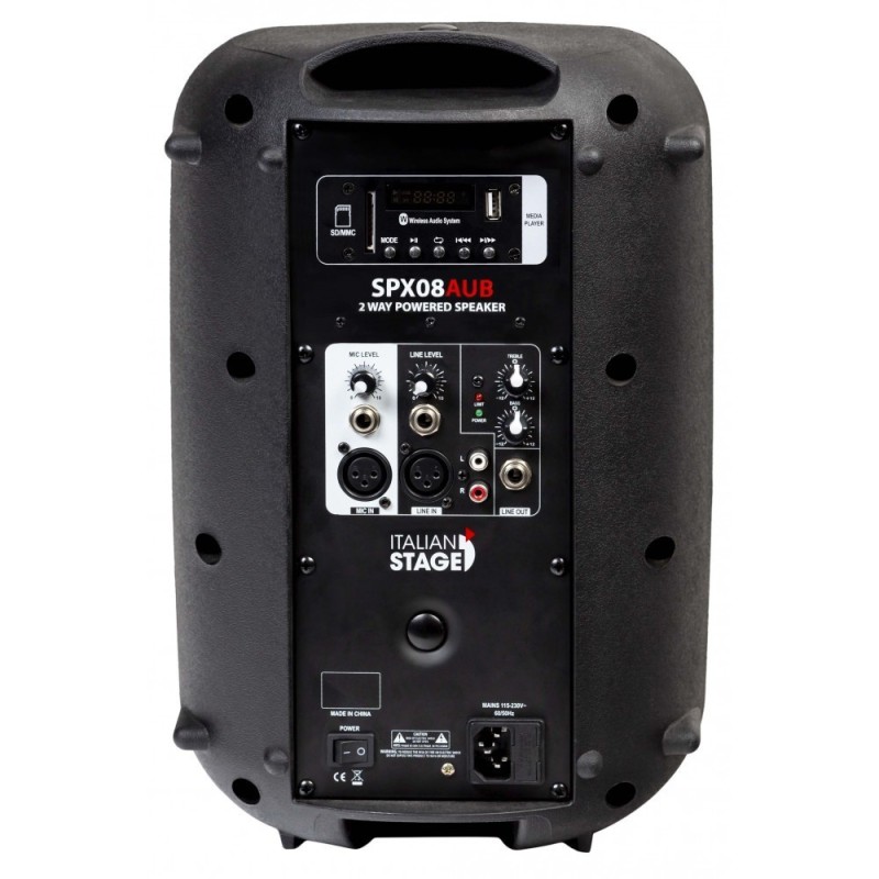 ITALIAN STAGE IS SPX08AUB, diffusore attivo 300w con multimedia player - vai con la sigla