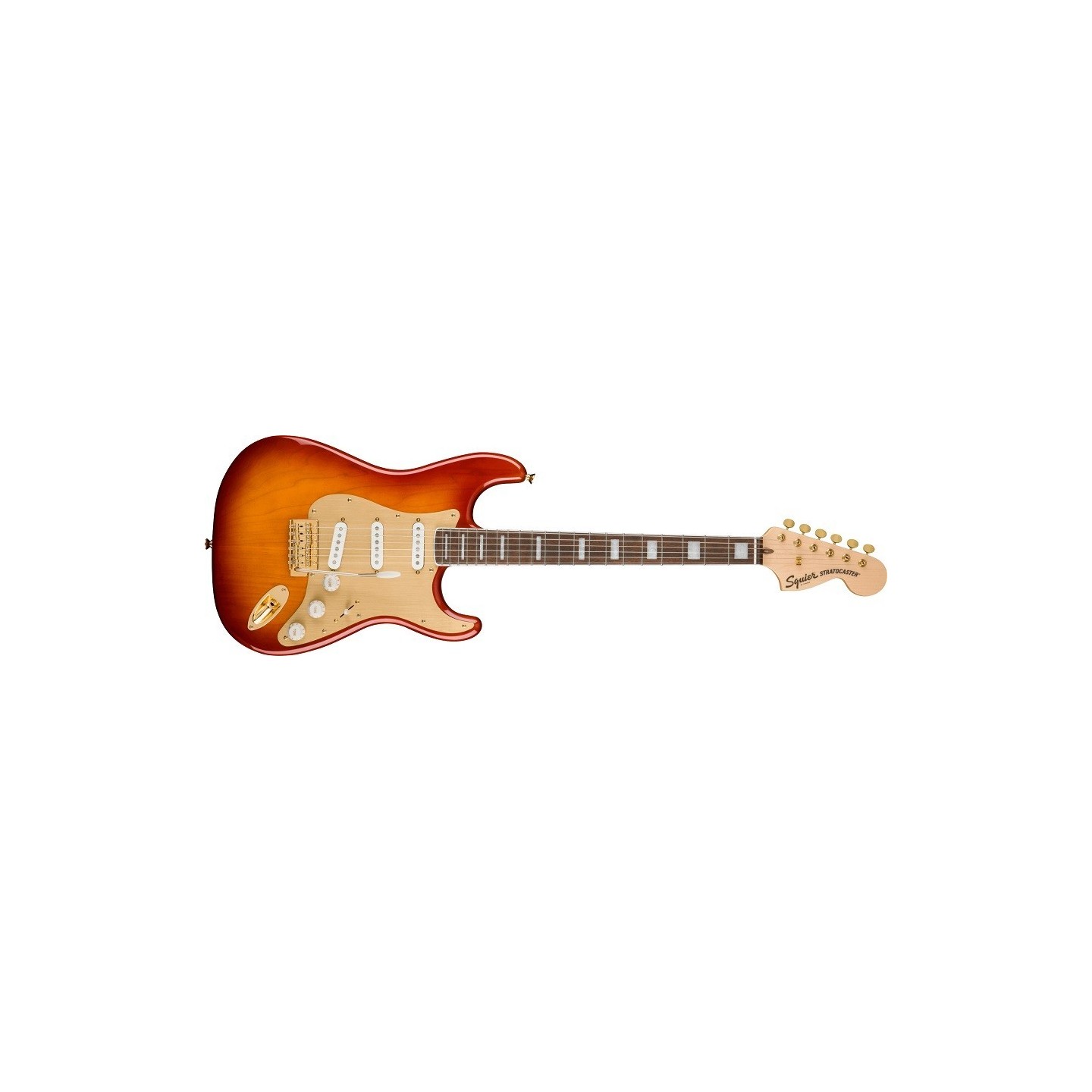 FENDER SQUIER 40th Anniversary Stratocaster, Gold Edition - vai con la sigla