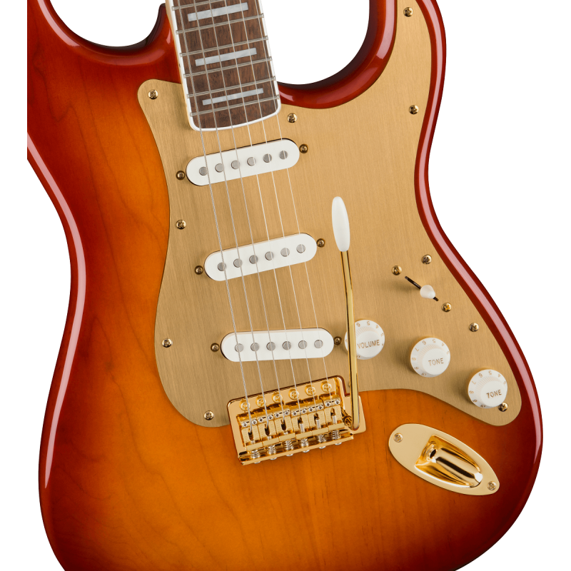FENDER SQUIER 40th Anniversary Stratocaster, Gold Edition - vai con la sigla