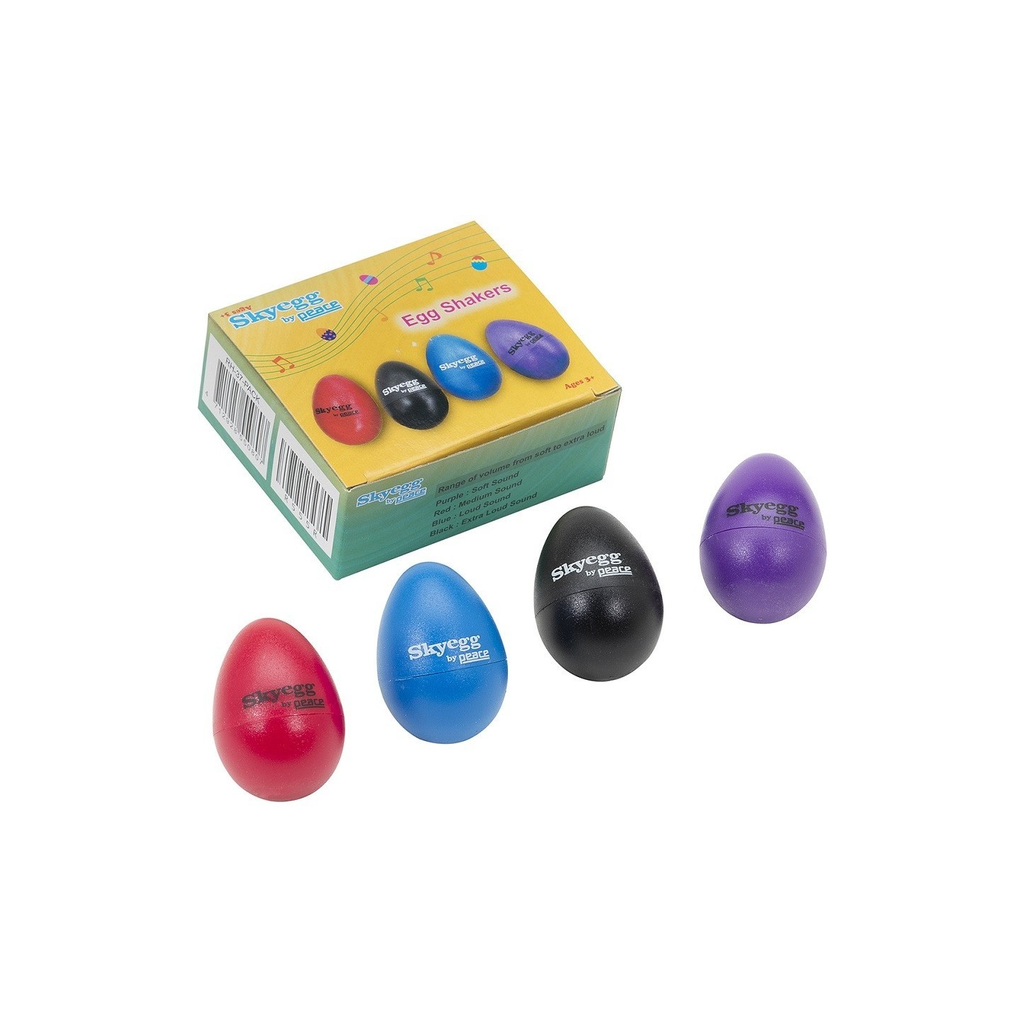 PEACE RH-37-PACK Maracas a forma di uovo colorati (conf. 4 pezzi) - vaiconlasigla