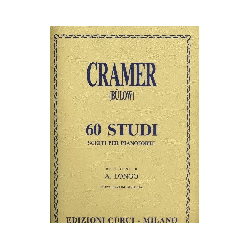 CRAMER : 60 STUDI SCELTI PER PIANOFORTE CURCI EC4261 - vai con la sigla