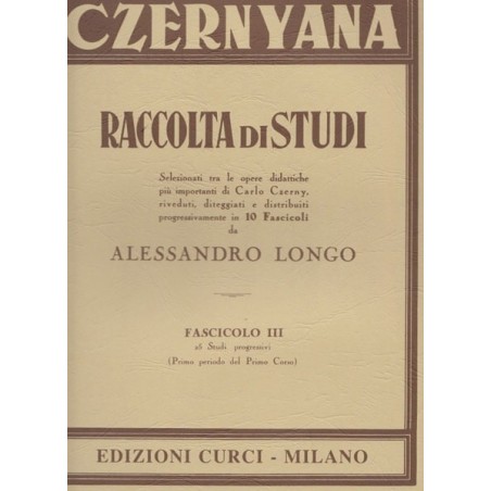 CZERNYANA RACCOLTA DI STUDI fascicolo 3 di A.Longo - vai con la sigla