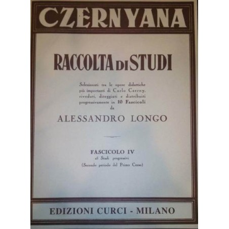 CZERNYANA RACCOLTA DI STUDI fascicolo IV di A.Longo - vaiconlasigla