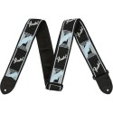 FENDER Tracolla Fender® 2" Monogrammed Black/Light Grey/Blue - vai con la sigla