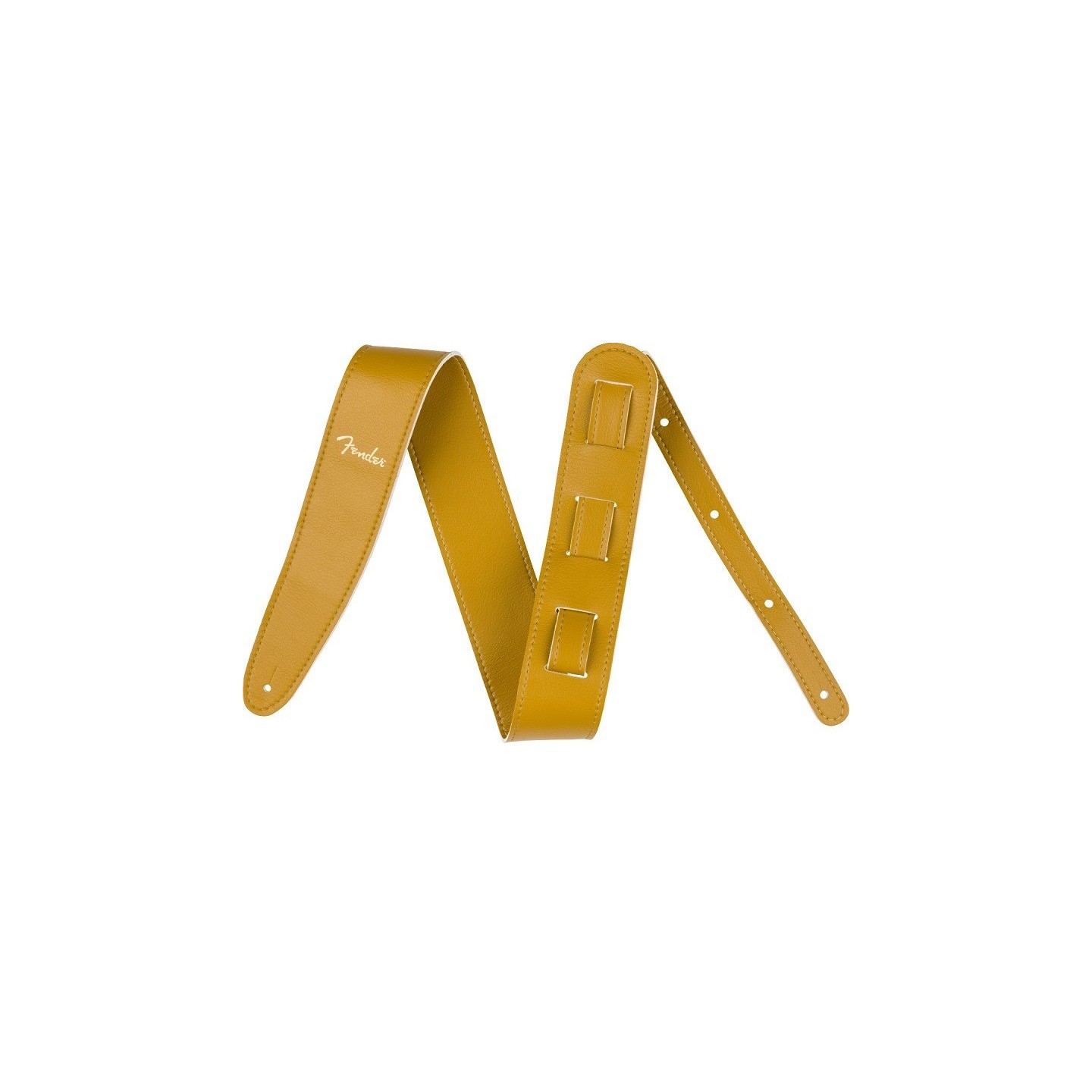 FENDER Tracolla Vegan Leather Butterscotch, 2.5" - vai con la sigla