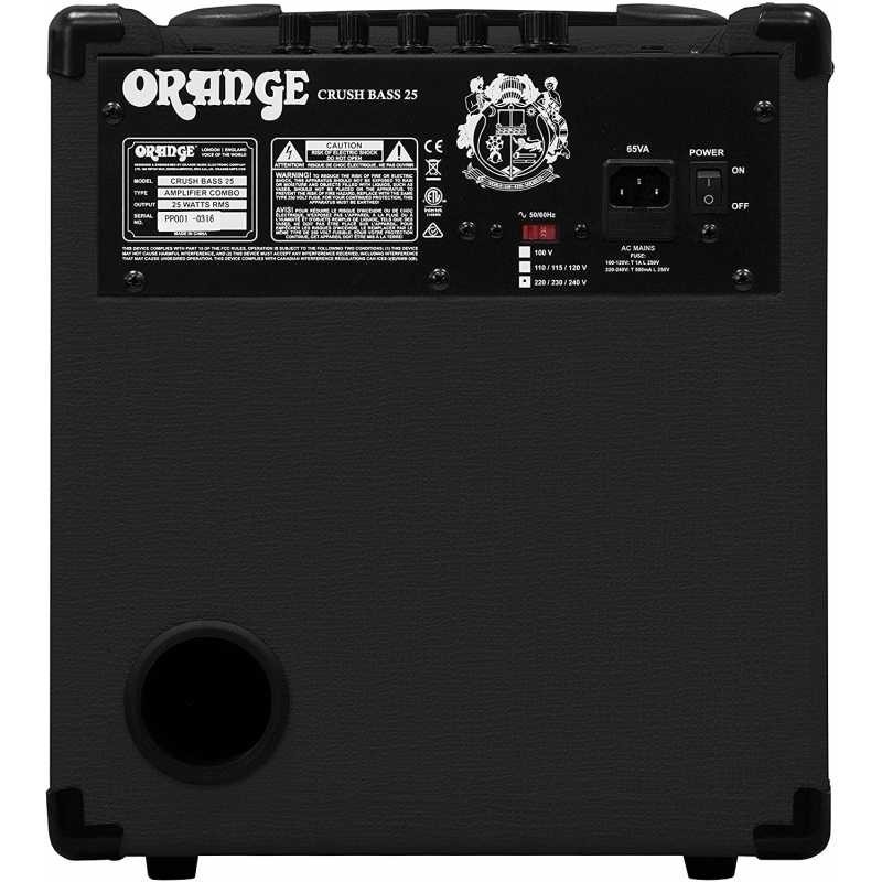 ORANGE CRUSH BASS 25 BLACK - Combo per basso  25w - vaiconlasigla