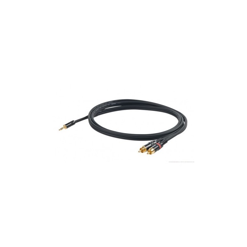 PROEL CHLP215LU15 Cavo professionale - 2 rca 1 mini jack stereo  mt 1,5 - vai con la sigla