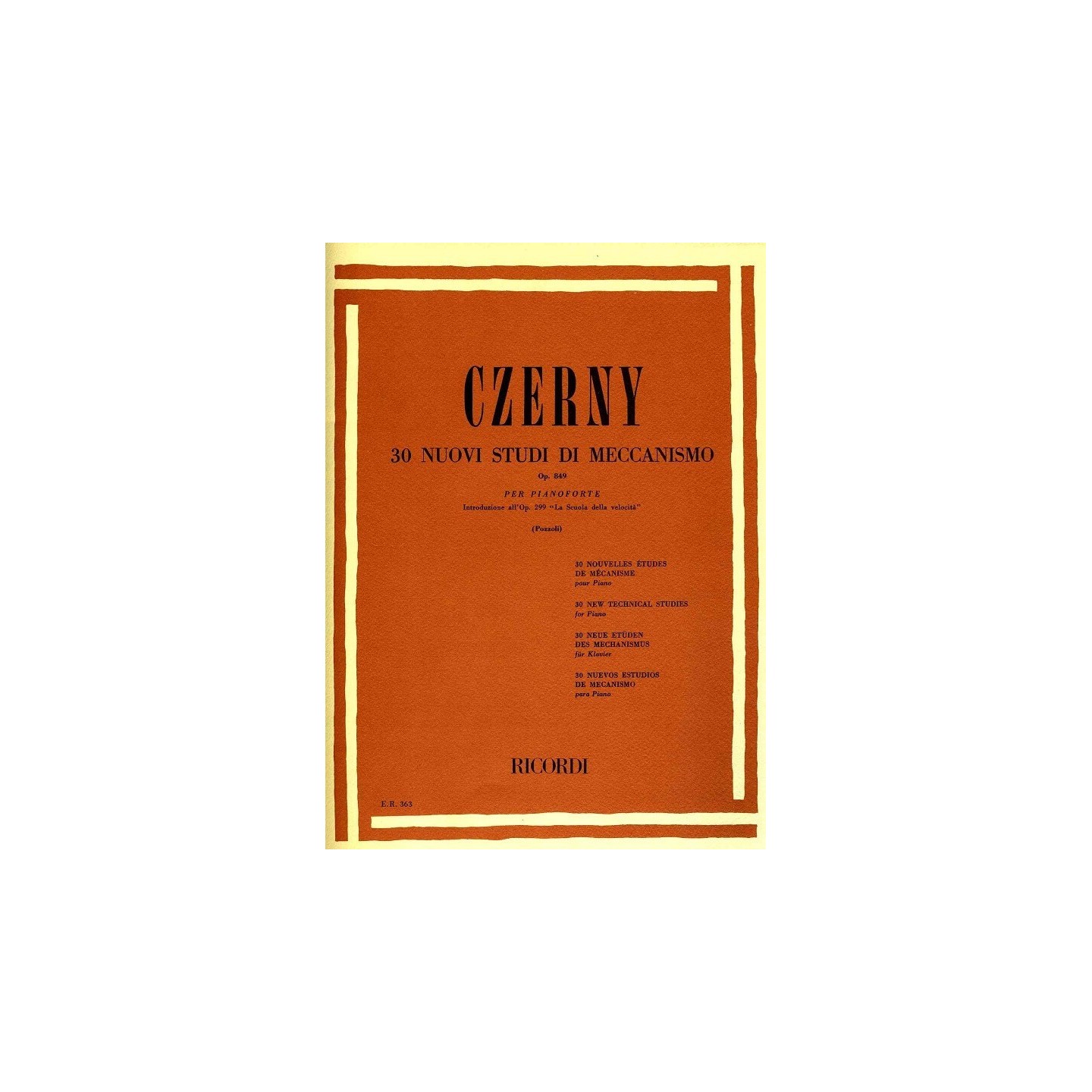 CZERNY- 30 Nuovi Studi Meccanismo Op.849 - vaiconlasigla