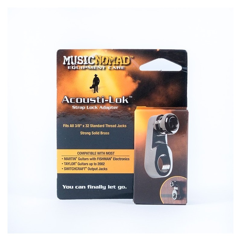 MusicNomad Acousti-Lok Strap Lock Standard Output Jack - vaiconlasigla