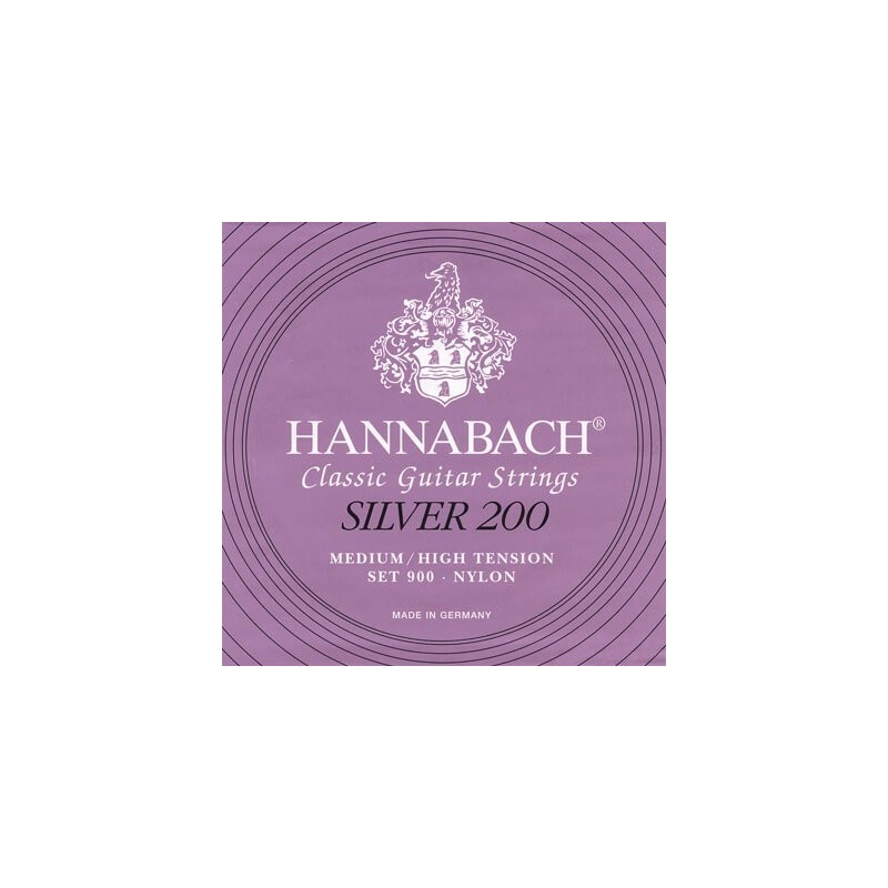 HANNABACH Silver 200 - Medium High Tension, Bass Set - vaiconlasigla