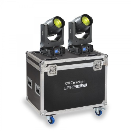 SET 2 TESTE MOBILI CENTOLIGHT SPIRE X23 CON FLIGHT CASE - vai con la sigla