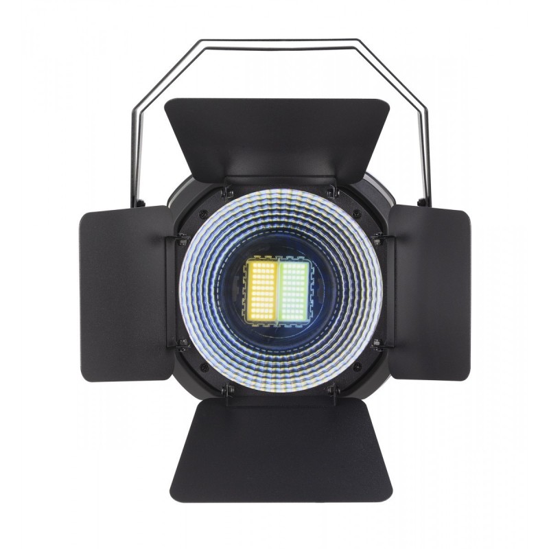 PROIETTORE DA STUDIO A LED COB CENTOLIGHT SCENIC 100W WW+CW CON RIBALTA - vai con la sigla