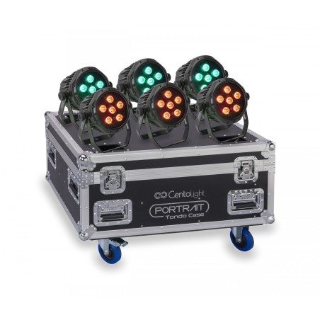 SET 6 PAR A BATT. DA ESTERNO CENTOLIGHT PORTRAIT TONDO CON CASE - vai con la sigla