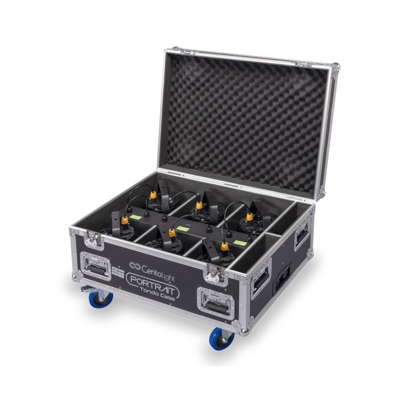 SET 6 PAR A BATT. DA ESTERNO CENTOLIGHT PORTRAIT TONDO CON CASE - vaiconlasigla