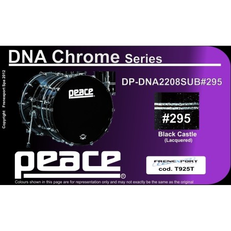 BASS DRUM 22"x8" PEACE SERIE DP-DC2208BO 295 BLACK CASTLE - vaiconlasigla
