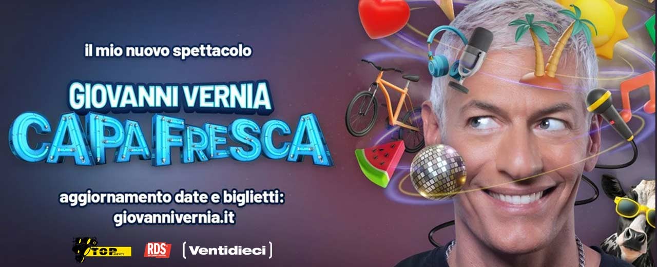 Giovanni Vernia torna a farci divertire con "Capa Fresca", il nuovo spettacolo.