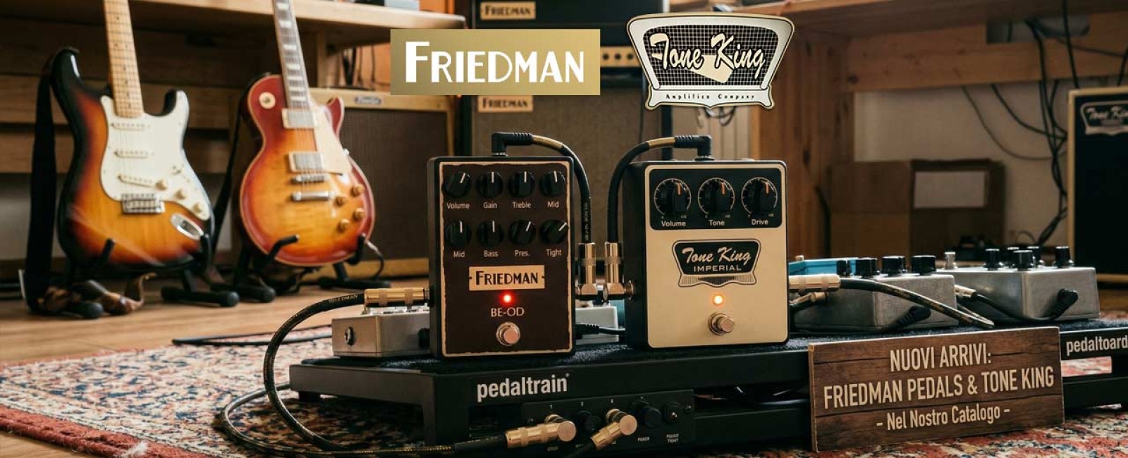 Due nuovi marchi entrano nel nostro catalogo: Friedman Pedals e Tone King