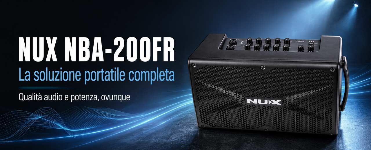 NUX NBA-200FR: la soluzione portatile completa per voce, strumenti e piccoli live